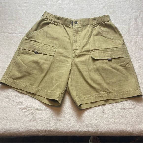 The Territory Ahead Khaki Canvas Cargo Shorts Size Medium - Picture 1 of 13